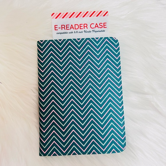 Chevron Pattern E-Reader Case - Teal - Picture 1 of 3